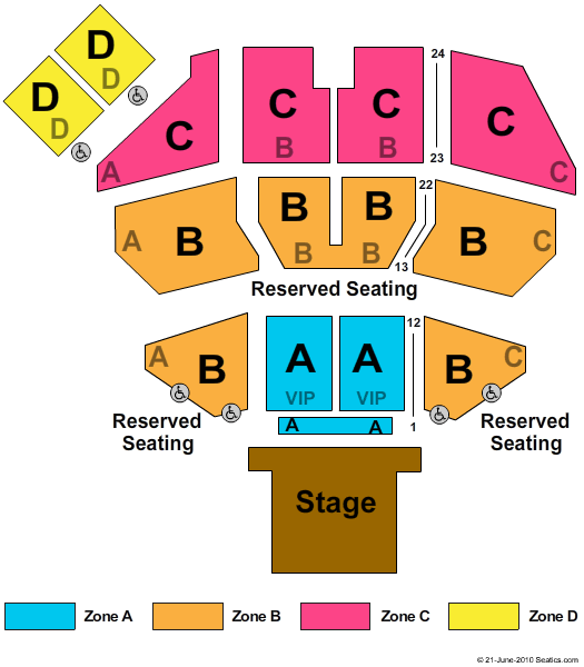 Tulalip Amphitheatre End Stage Zone Seating Chart